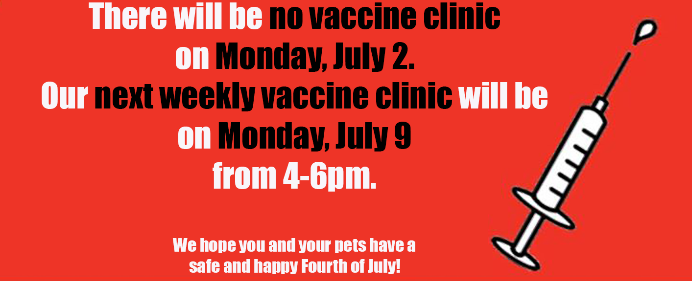 vaccine clinic poster header | Spartanburg Humane Society