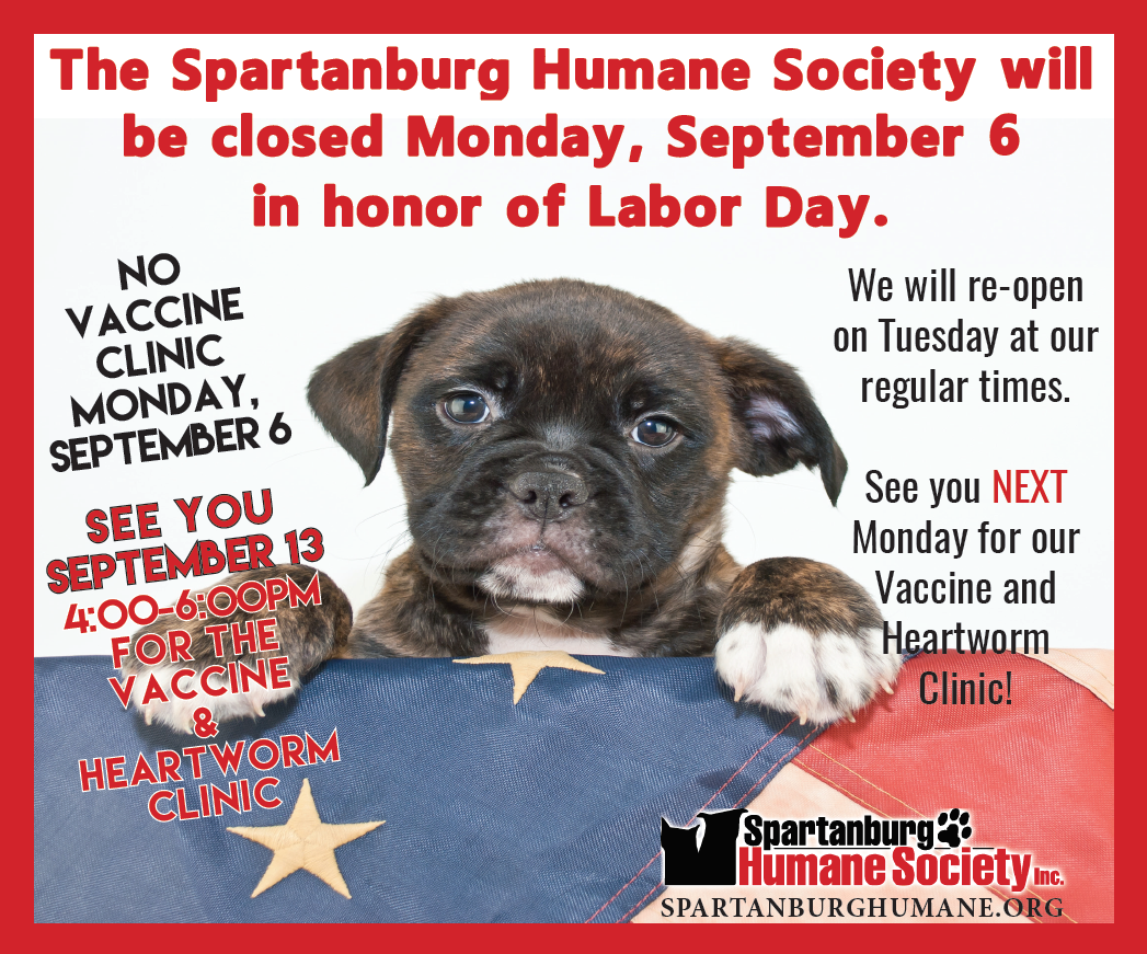 labor day updated | Spartanburg Humane Society